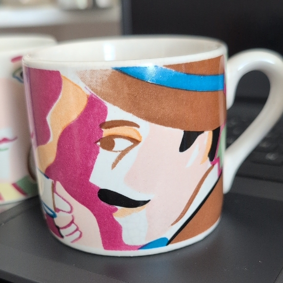 Colorful Abstract Face Mugs Set - Picture 3 of 11